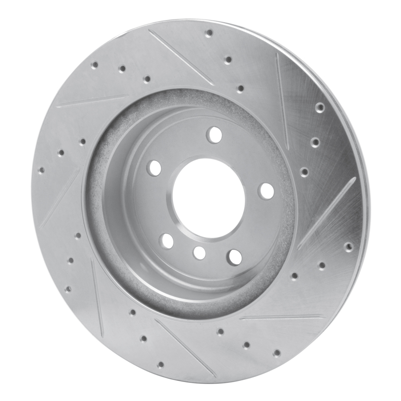 BMW Z4 Brake Rotor (1) - Rear Left - R1 Concepts - Drilled & Slotted - Silver - `11-`16